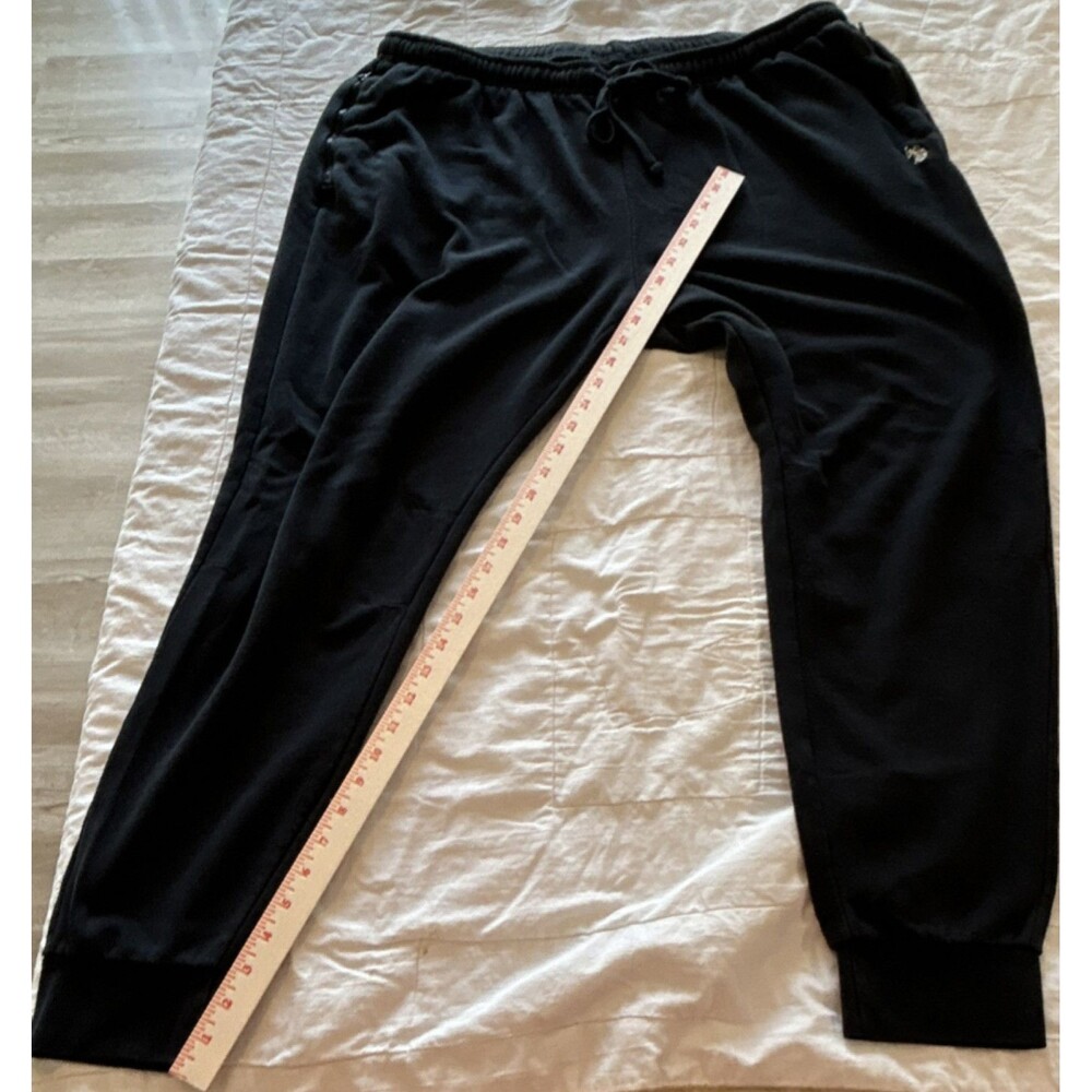 U.S. Polo Assn. Men's Black XL Fleece Jogger Pants Drawstring Pockets